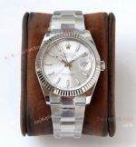 VR-factory Rolex Datejust 2 Watch 904L Steel Silver Dial Fluted Bezel